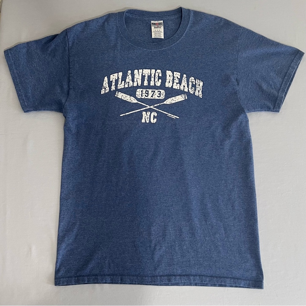 Jerzees Atlantic Beach Men's Blue Tee - Size M